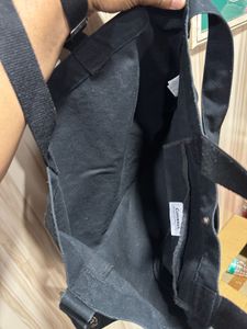 Covernat Black Canvas Sling Tote Bag