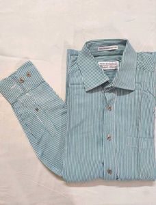 🆕 Peter England Striped Cotton Shirt