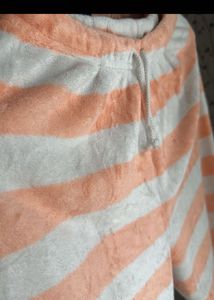 Striped furry woolen Pants