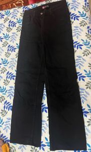 wide leg black jeans for women