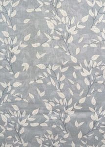 Men's Blue Leaf Print Short Kurta