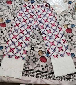 Pure Cotton Palazzos with Lace Border