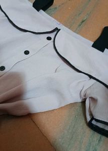 Off-Shoulder Button-Up Top