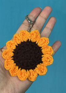 Crochet Sunflower keychain