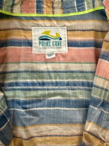 Striped Short Sleeve Button-Up Shirt