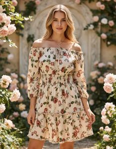 Chic Off-Shoulder Floral Mini Dress