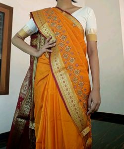 Hand Work Embroidery Silk Saree