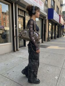 Mila Schon Metallic Bronze Leather Shoulder bag