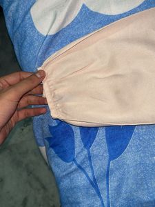 Chic Light Pink V-Neck Blouse