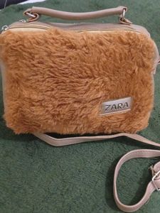 Zara Faux Fur Handbag