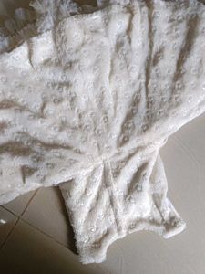 Cream Faux Fur Dress with Bolero