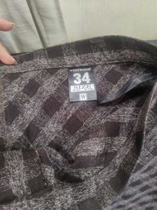 Checkered Flared long skirt