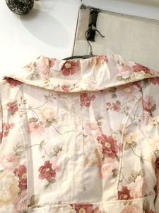 Chic Floral Print classic coat