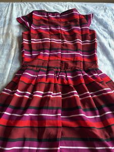 Vibrant Striped Fit &amp; Flare Dress