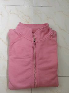 Pink Zip-Up Track Jacket