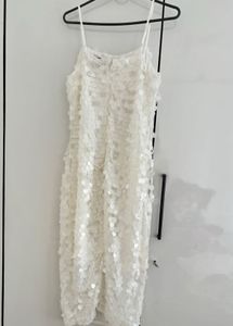 Stunning White Sequin Party Dress