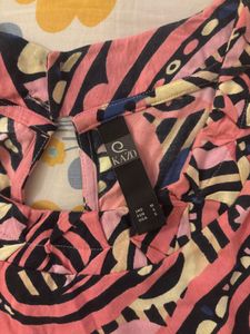 Kazo Vibrant Abstract Print Women's Tunic Top