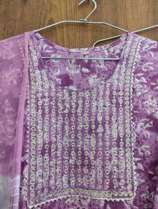 Beautiful Purple Printed Kurta Set