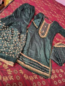 Elegant Green Kurta Set with Sharara 🌸💞