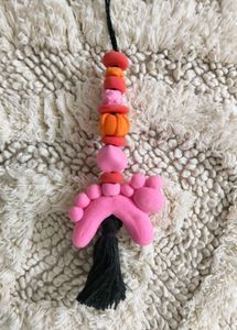 🎨🌟 Vibrant Handmade Clay Tassel Charm 🎨