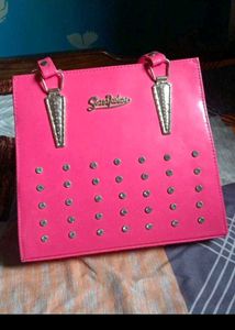 Bright Pink Rhinestone Handbag