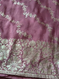 Pink Saree With Blouse