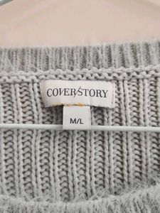 Grey Cover Story Sweater