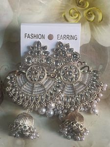 Fancy 3 Pice Set Earrings Mang Tika Mata  Patti