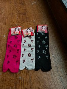 Pair Of 3 Printed Ladies Socks