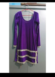 Purple Velvet kurta only