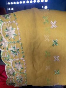 Vibrant Yellow Embroidered Dupatta