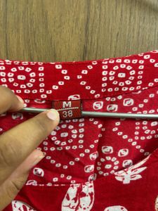 Red Anarkali Kurta Only