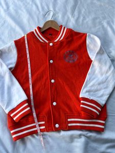 Orange &amp; White Varsity Jacket