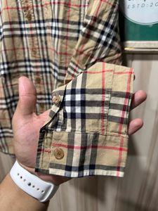 Burberry London Beige Check Print Shirt