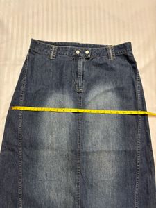 long denim skirt