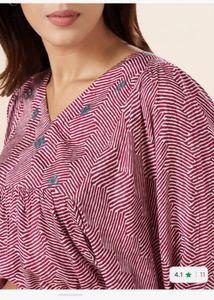 Maroon Printed top from pantaloons