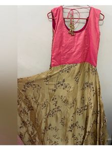 Wedding Gown With Stone Work On Blouse Part