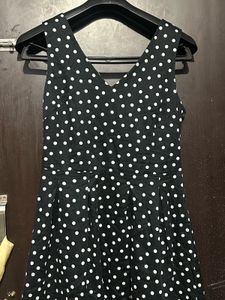 Chic Polka Dot Black Dress