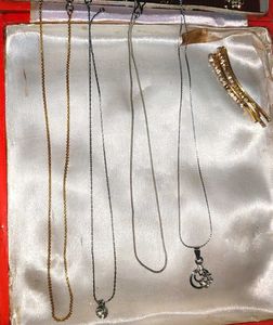 Elegant Necklace Set with Brooch