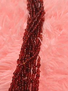 Elegant Red Beaded Statement Necklace