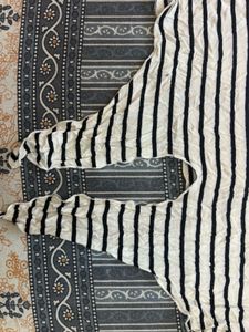 Striped Tie-Front Crop Top
