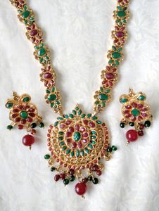 1gm  Gold plated Jadau Kundan Set