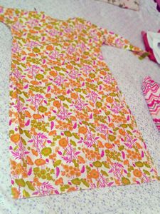 Floral Print Kurta with Pants Set