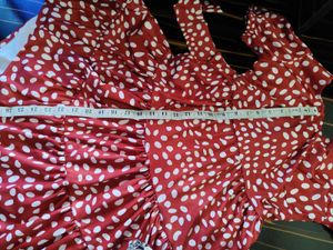 Chic Red Polka Dot Tiered Dress