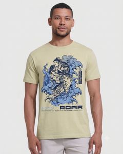 Graphic Art T-Shirt: Samurai &amp; Tiger Design