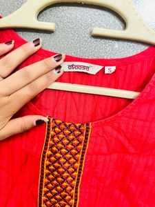 Vibrant Red Kurta