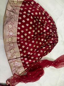 Maroon Lehenga Choli Set with Dupatta