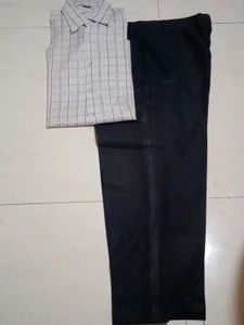Men's Checked Shirt and Trousers Set