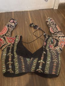 Navratri Embroidered Black Ethnic Blouse