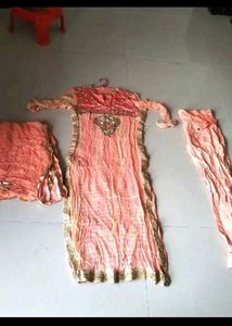 Embellished Peach Kurta set